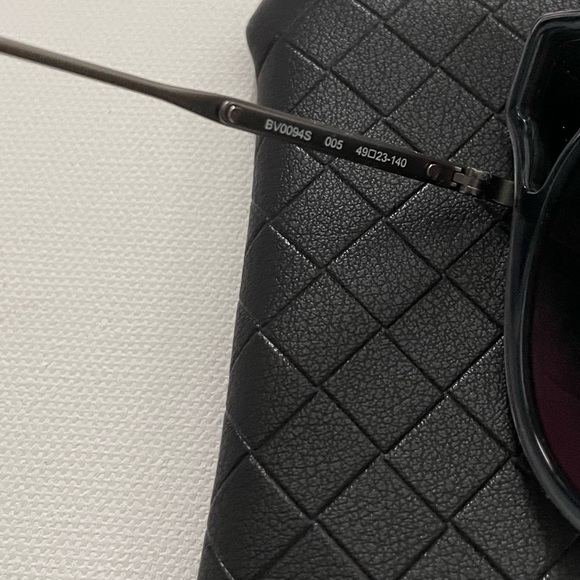 Bottega Veneta BV0094S 005 Blue Silver Black Cat Eye Mirrored Sunglasses new main image 7